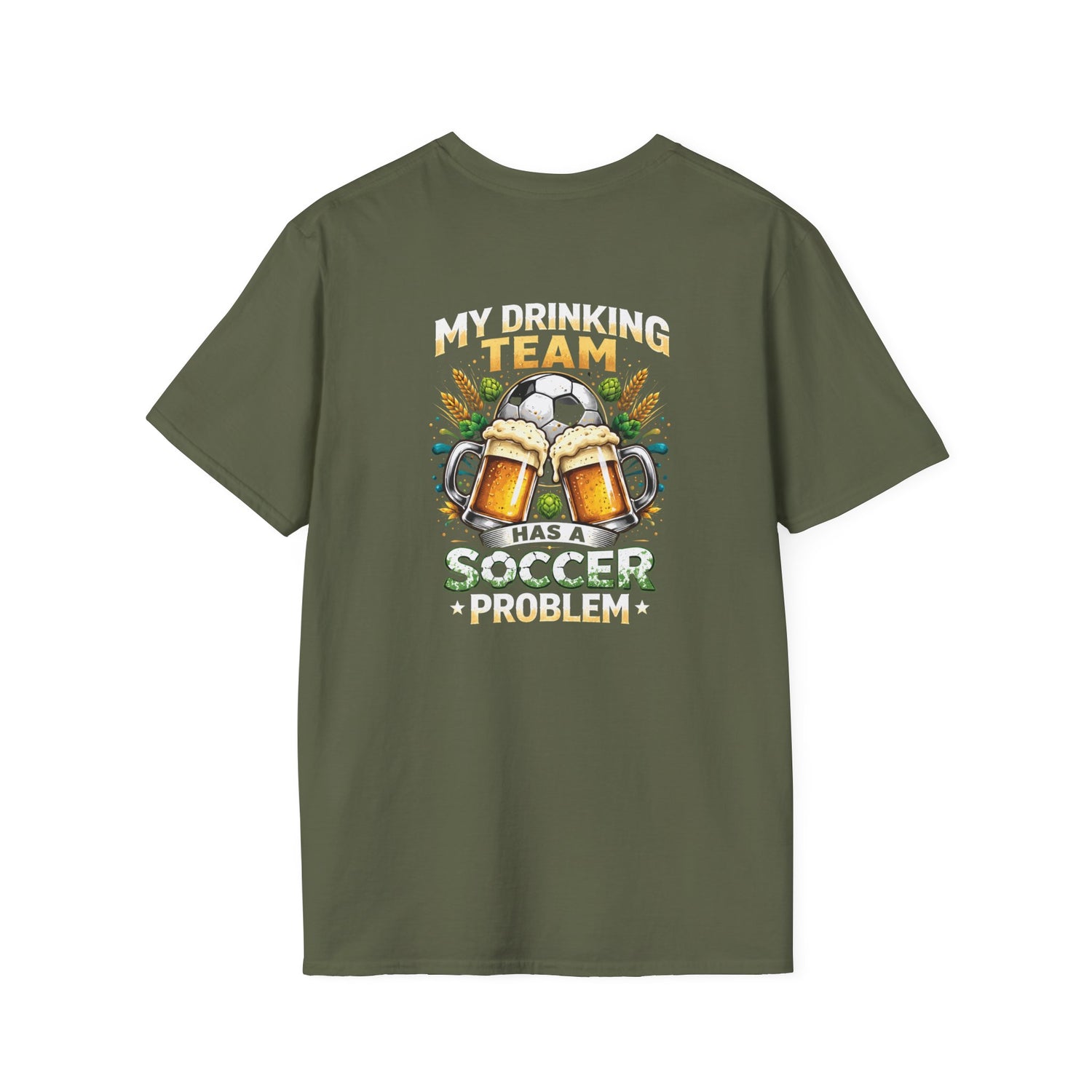 Soccer Drinking Team T-Shirt — "My Drinking Team Has a Soccer Problem" Football Beer Tee