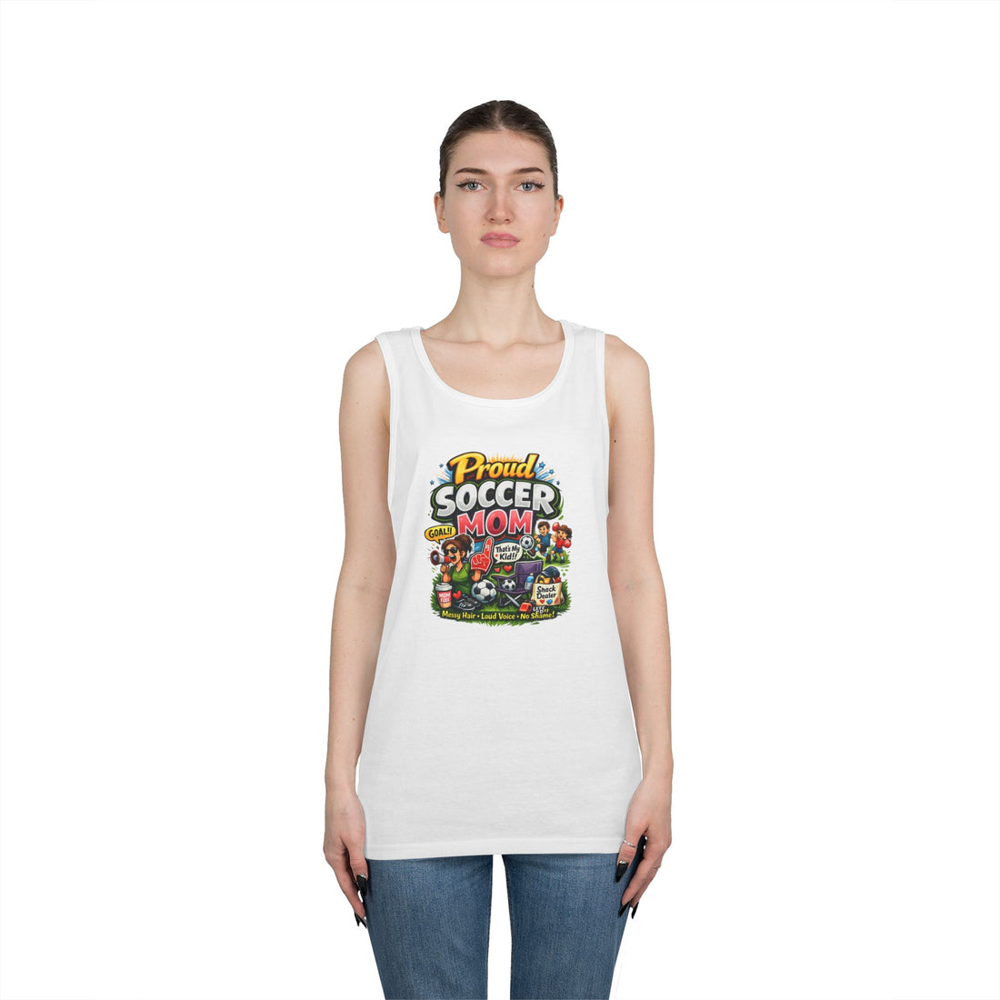 Proud Soccer Mom Dad Funny Tank Top