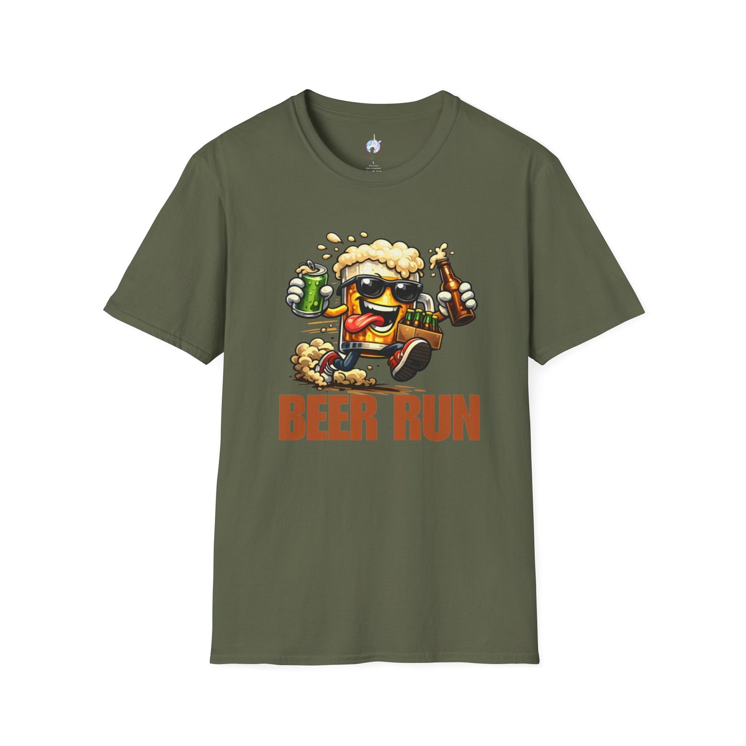 Beer Run T-Shirt — Funny Cartoon Beer Mug Design for Parties &amp; St. Patrick’s Day
