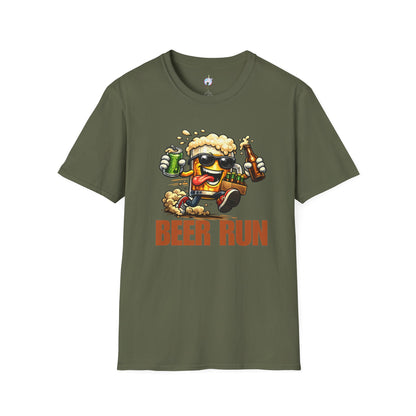 Beer Run T-Shirt — Funny Cartoon Beer Mug Design for Parties &amp; St. Patrick’s Day
