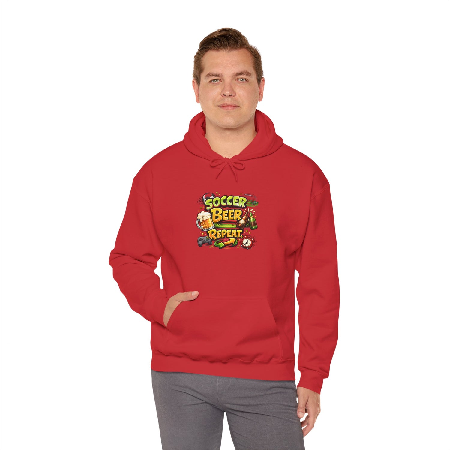 Soccer Beer Repeat Funny Hoodie