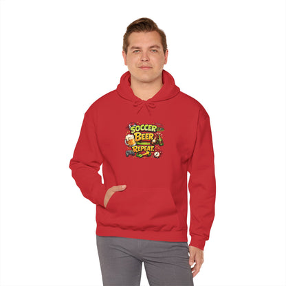Soccer Beer Repeat Funny Hoodie