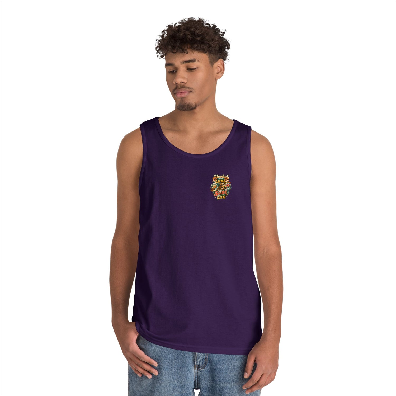 Alcohol Is The Lube I Use To Slide Through Life Funny Tank Top