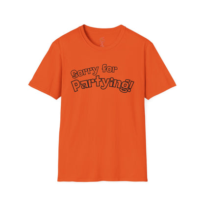 Sorry for Partying T-Shirt-Black