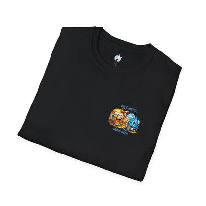 Save Water Drink Beer T-Shirt — Funny Beer &amp; Water Cartoon Tee