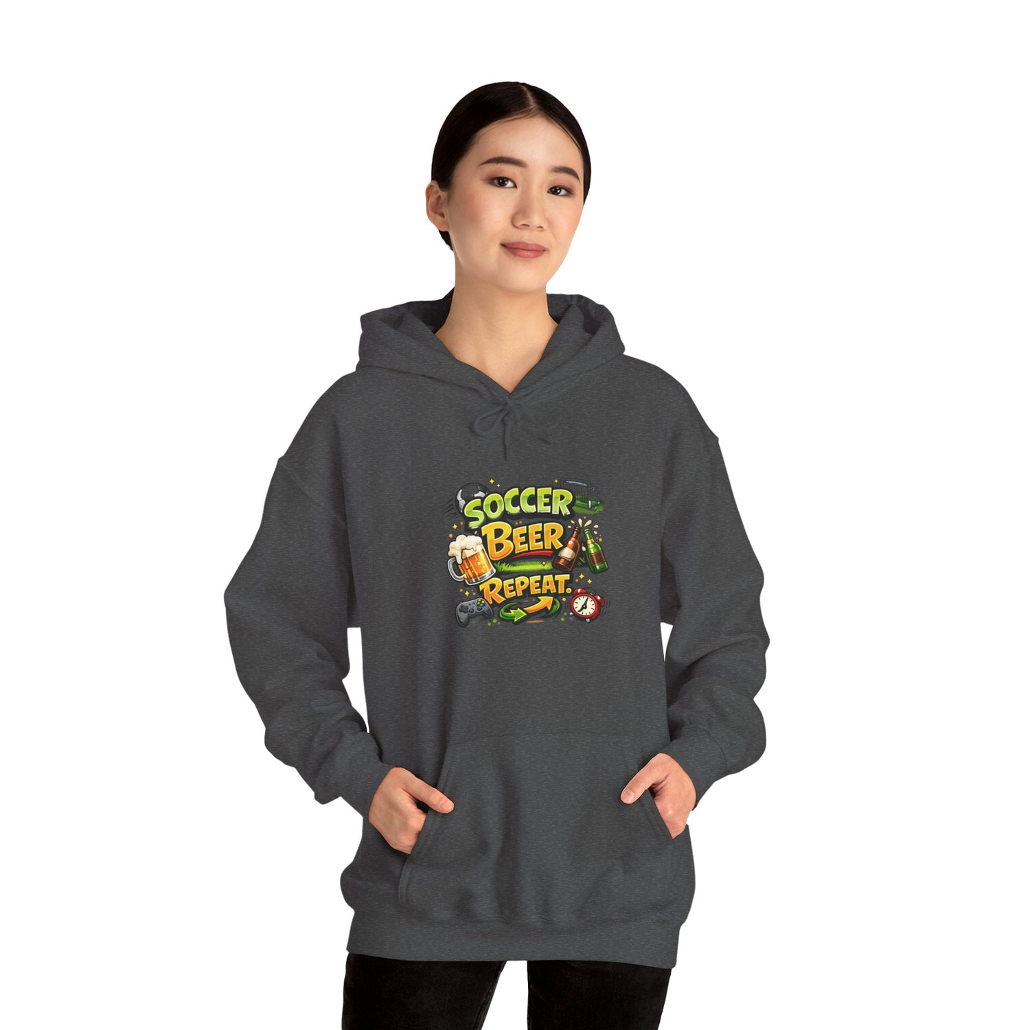 Soccer Beer Repeat Funny Hoodie
