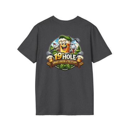 19th Hole Golf T-Shirt — "Grab a Beer &amp; Tee It Up" Vintage Golfing Tee