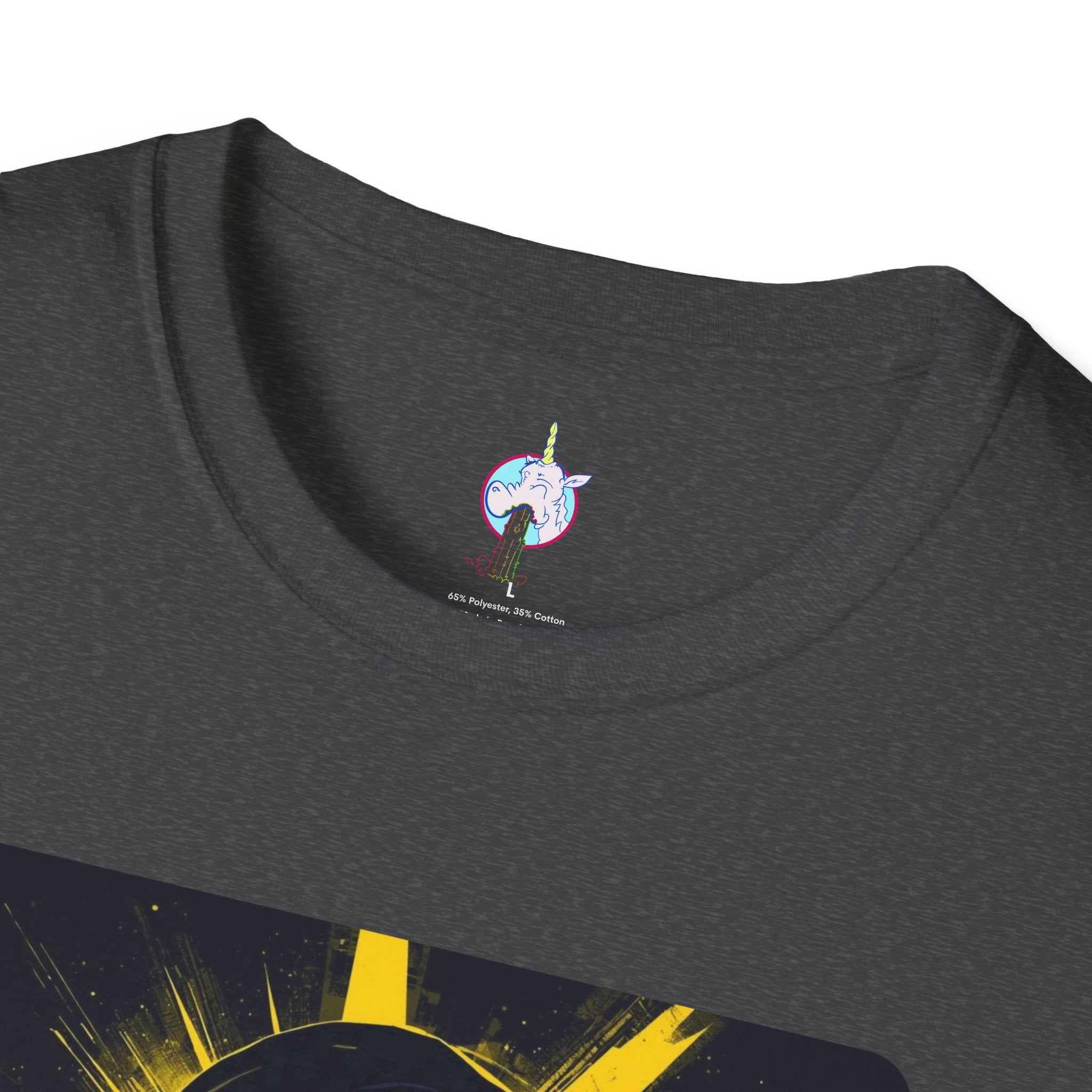 Solar Shades Graphic T-Shirt — Neon Yellow Sun Skull Design