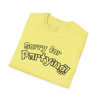 Sorry for Partying T-Shirt-Black