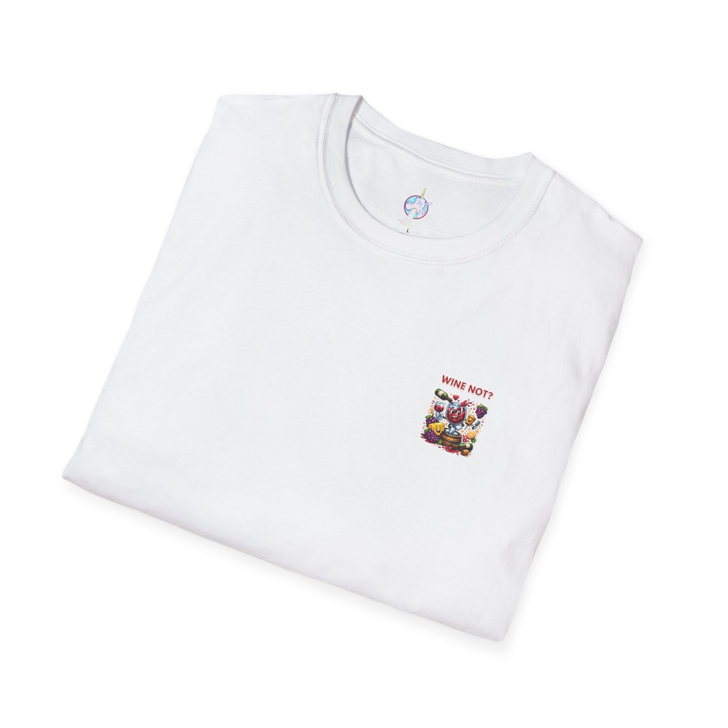 Wine Not? Graphic T-Shirt — Funny Wine Glass &amp; Grapes Tee