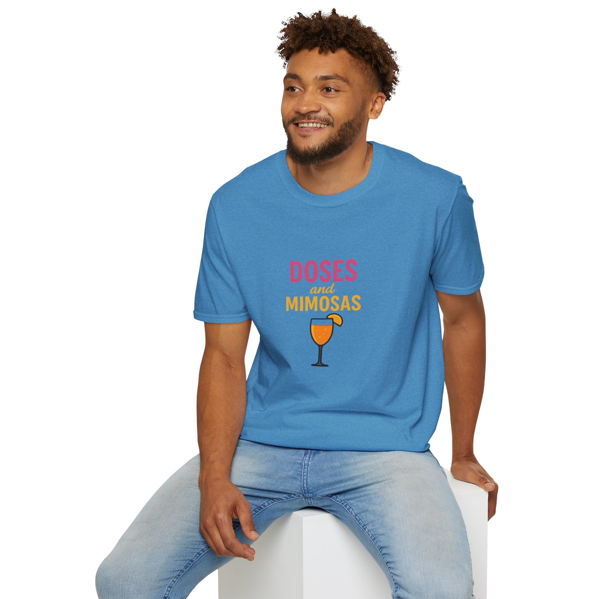 Doses and Mimosas- Party Vibes Unisex T-Shirt