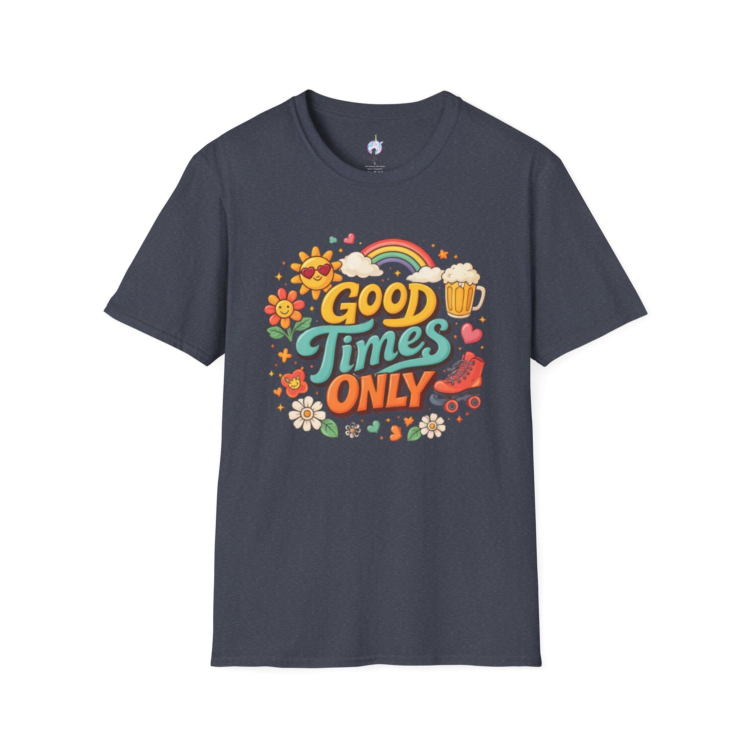 Good Times Only T-Shirt — Retro Roller &amp; Sunshine Graphic Tee