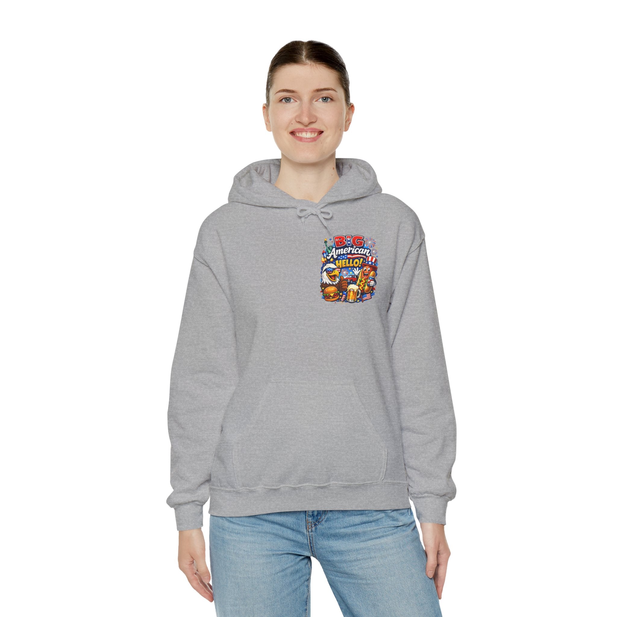 Big American Hello Funny Hoodie