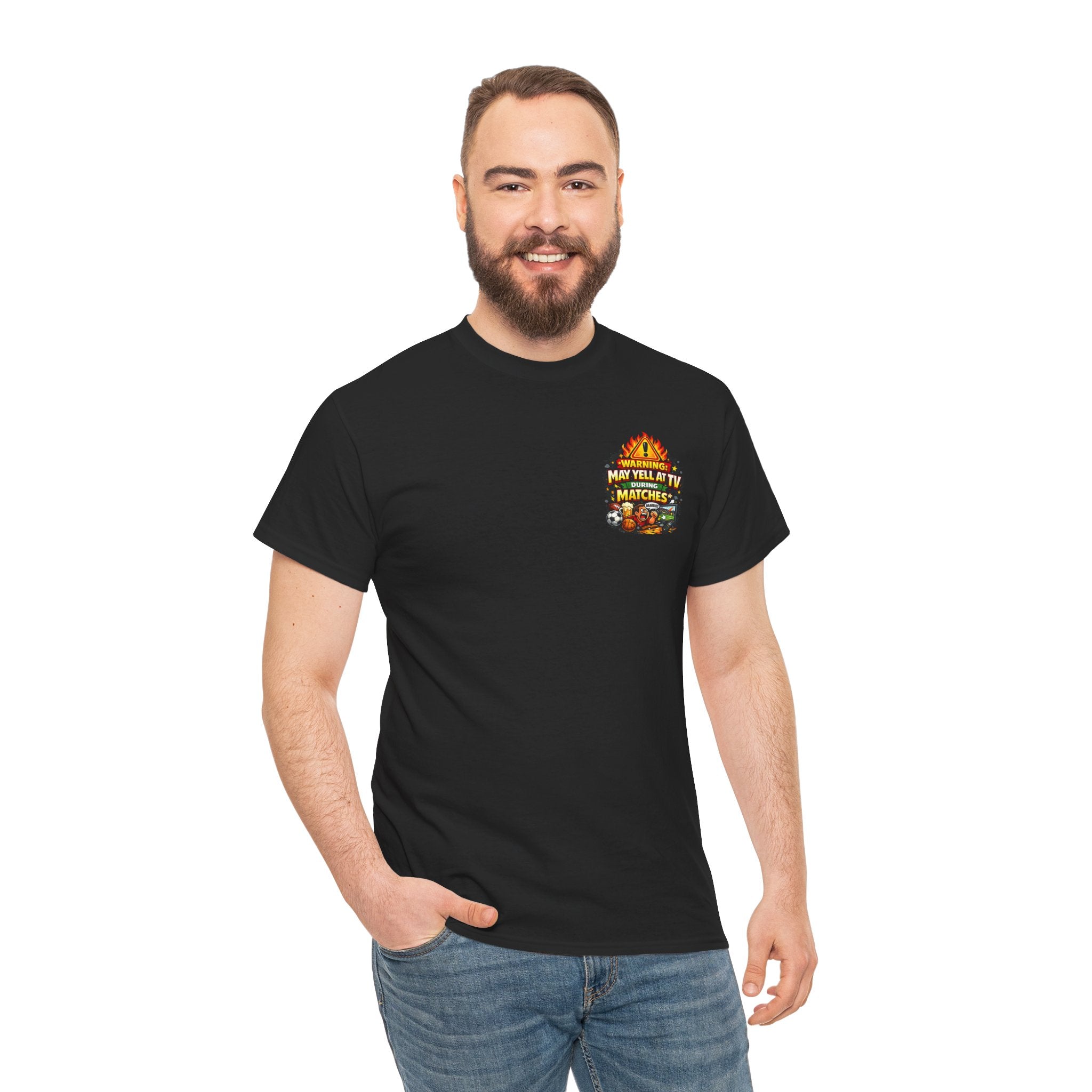 Warning May Yell At TV During Matches Funny T-Shirt