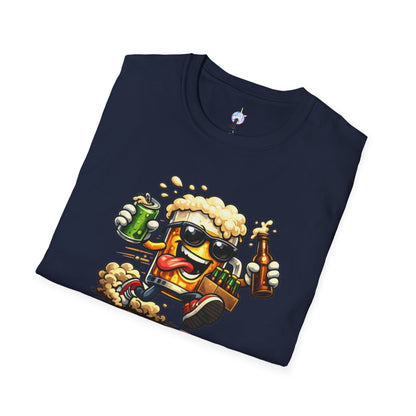 Beer Run T-Shirt — Funny Cartoon Beer Mug Design for Parties &amp; St. Patrick’s Day