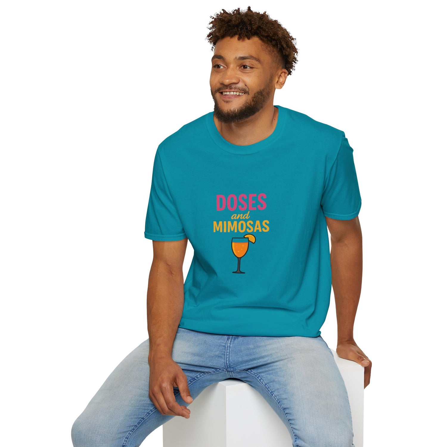 Doses and Mimosas- Party Vibes Unisex T-Shirt