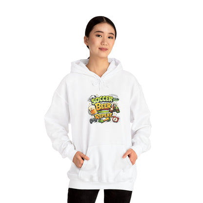 Soccer Beer Repeat Funny Hoodie