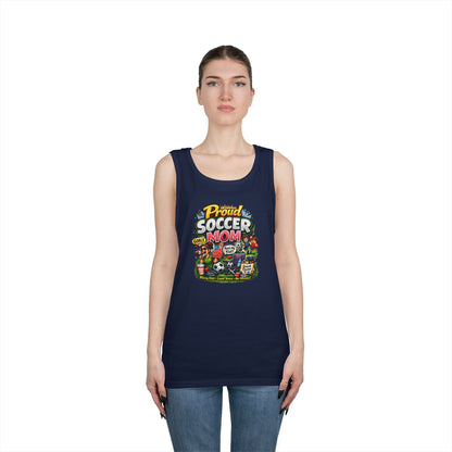 Proud Soccer Mom Dad Funny Tank Top