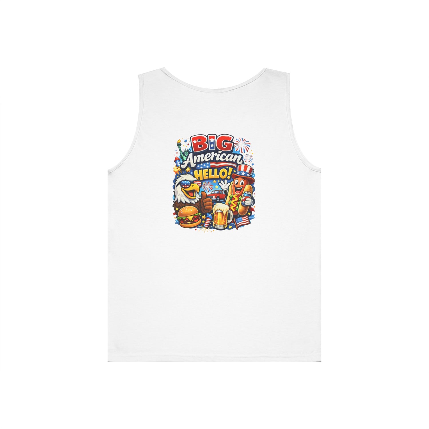 Big American Hello Funny Tank Top Patriotic