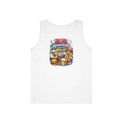 Big American Hello Funny Tank Top Patriotic