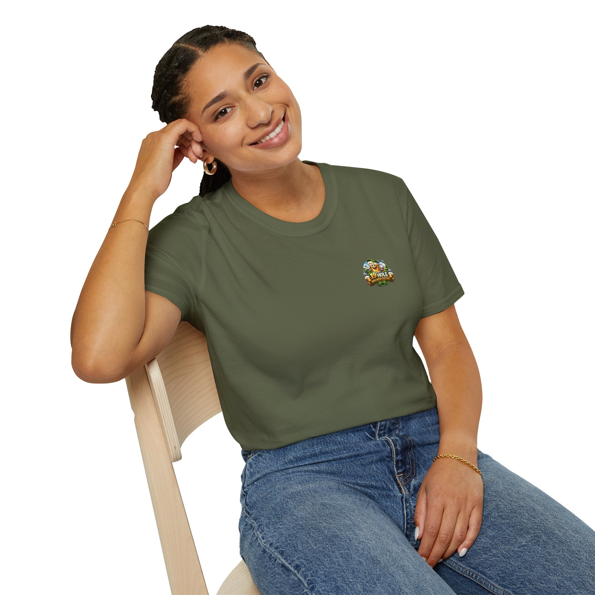 19th Hole Golf T-Shirt — "Grab a Beer &amp; Tee It Up" Vintage Golfing Tee