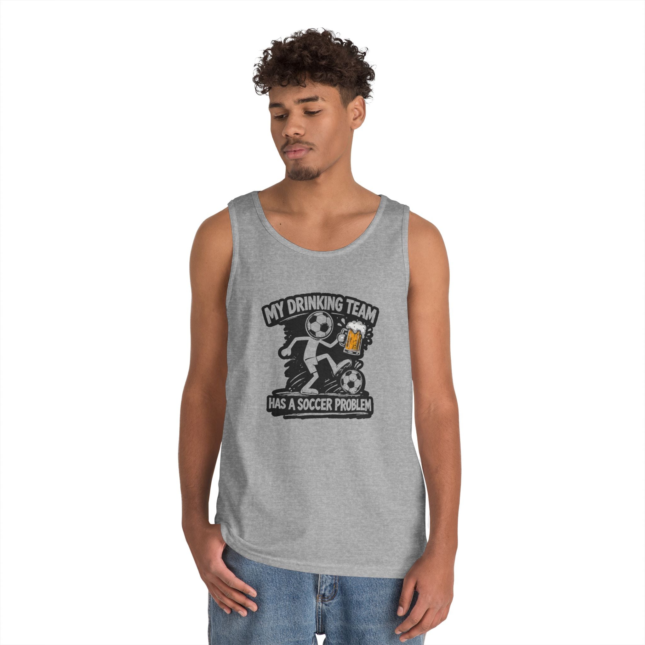Soccer Drinking Team Tank Top — "My Drinking Team Has a Soccer Problem"