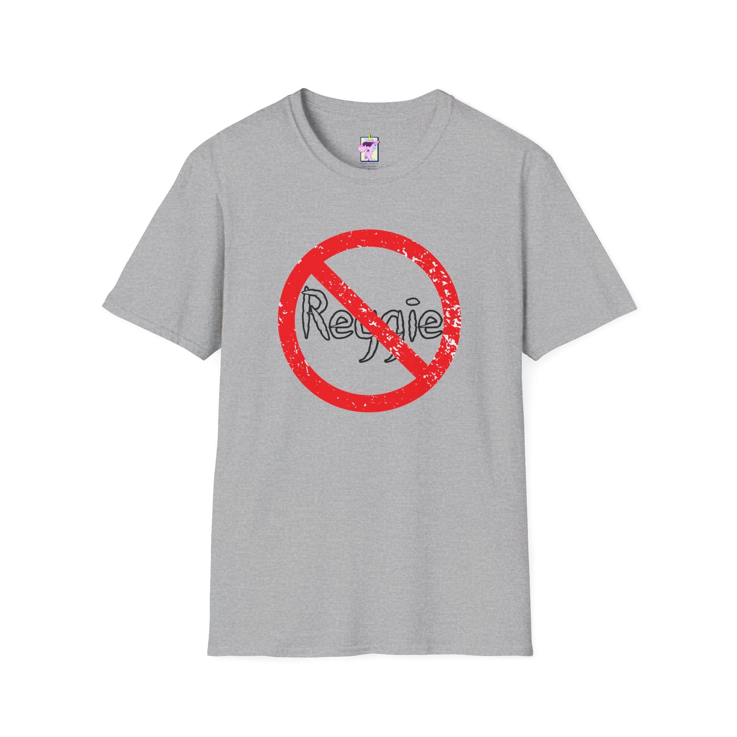 No Reggie Graphic Tee (Red Prohibition Sign)