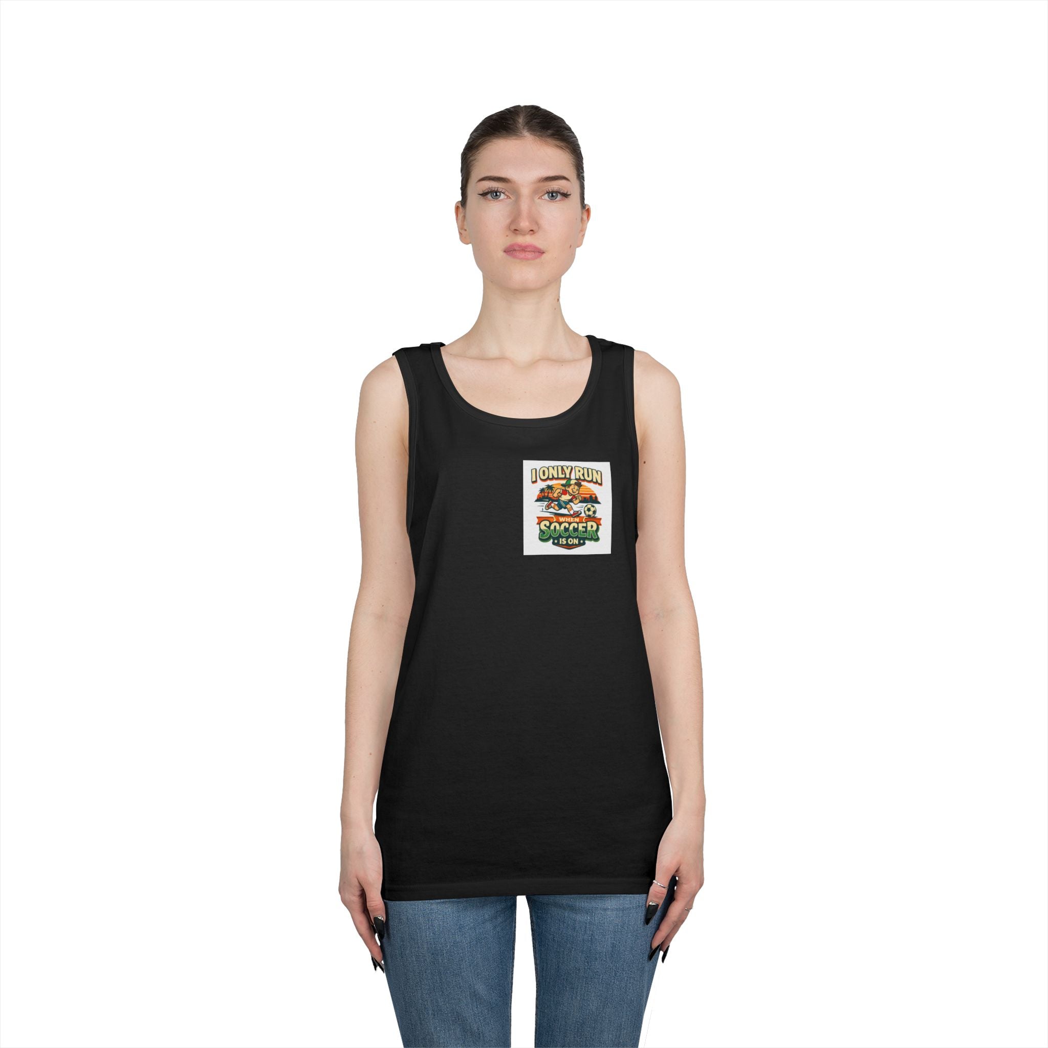 I Only Run When Soccer Is On Funny Tank Top