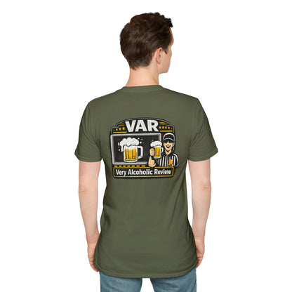 VAR "Very Alcoholic Review" Soccer T-Shirt — Beer Referee Graphic Tee