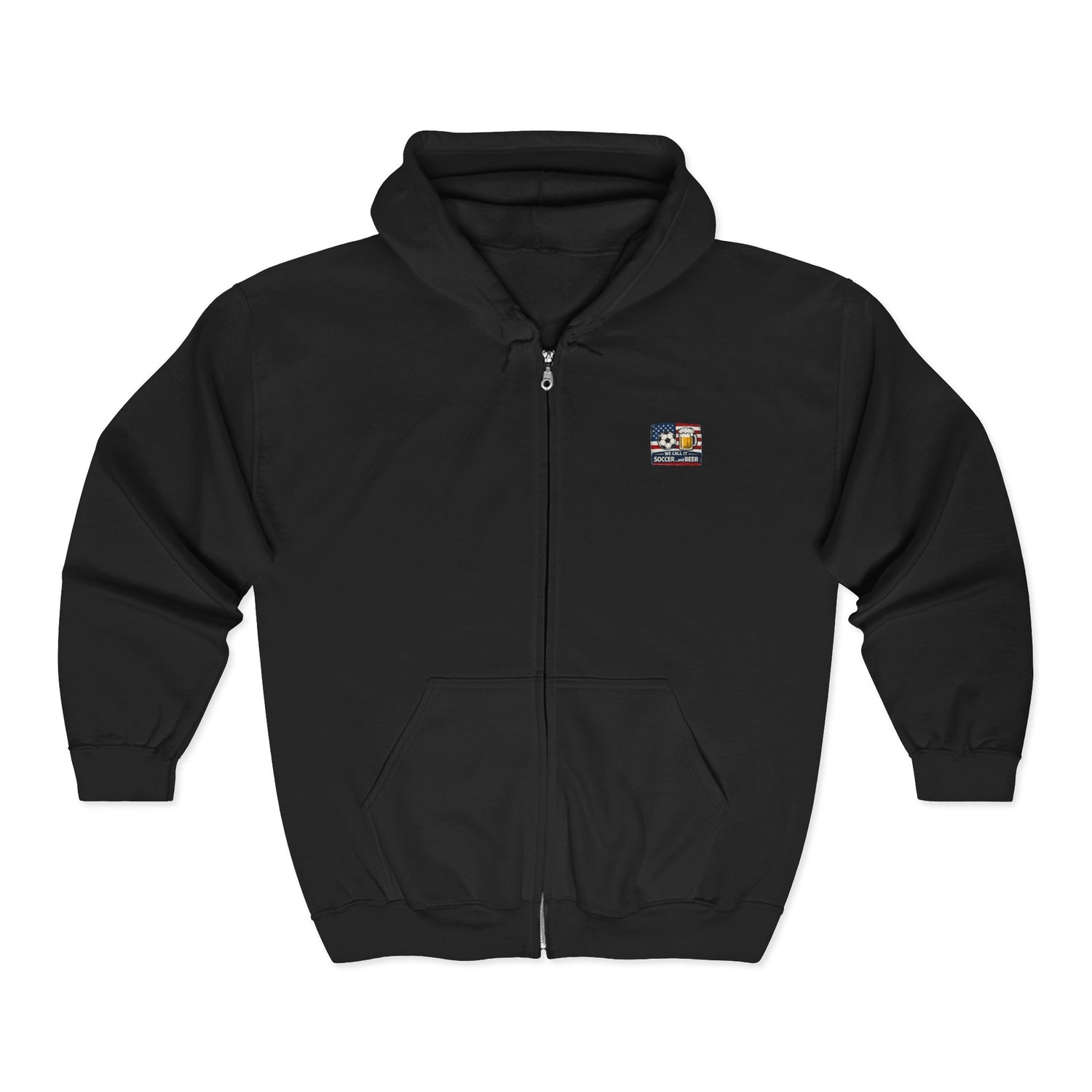 Soccer and Beer Full-Zip Hoodie — We Call It Soccer...and Beer Graphic Jacket
