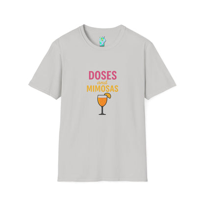 Doses and Mimosas- Party Vibes Unisex T-Shirt