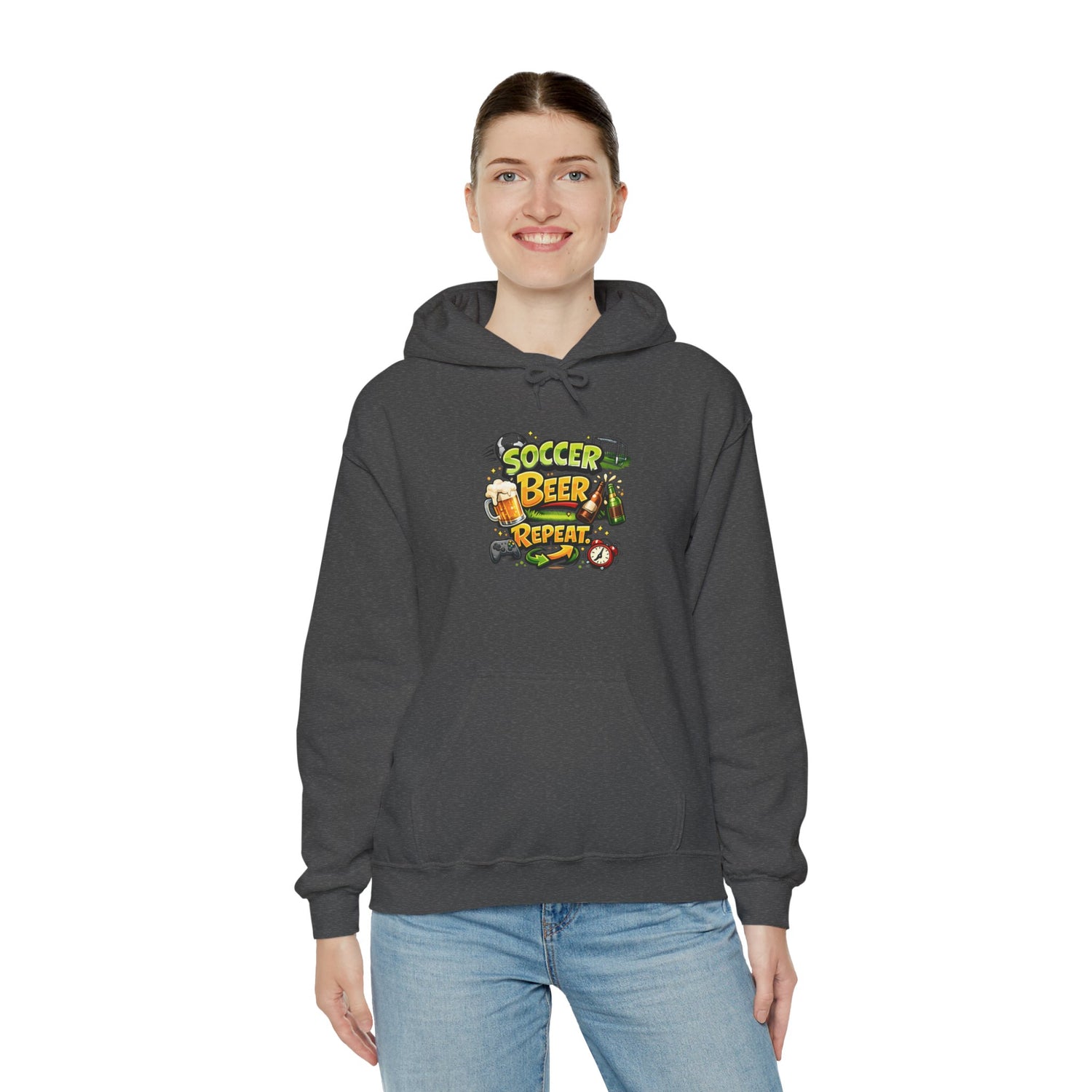 Soccer Beer Repeat Funny Hoodie