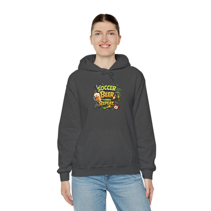 Soccer Beer Repeat Funny Hoodie