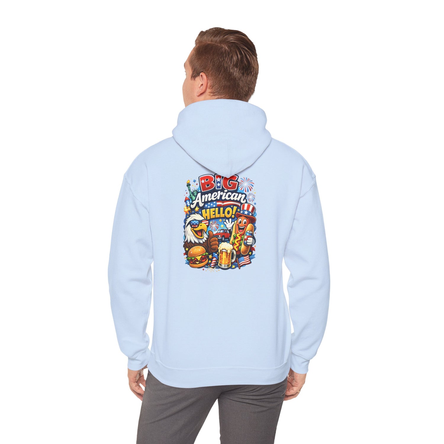 Big American Hello Funny Hoodie