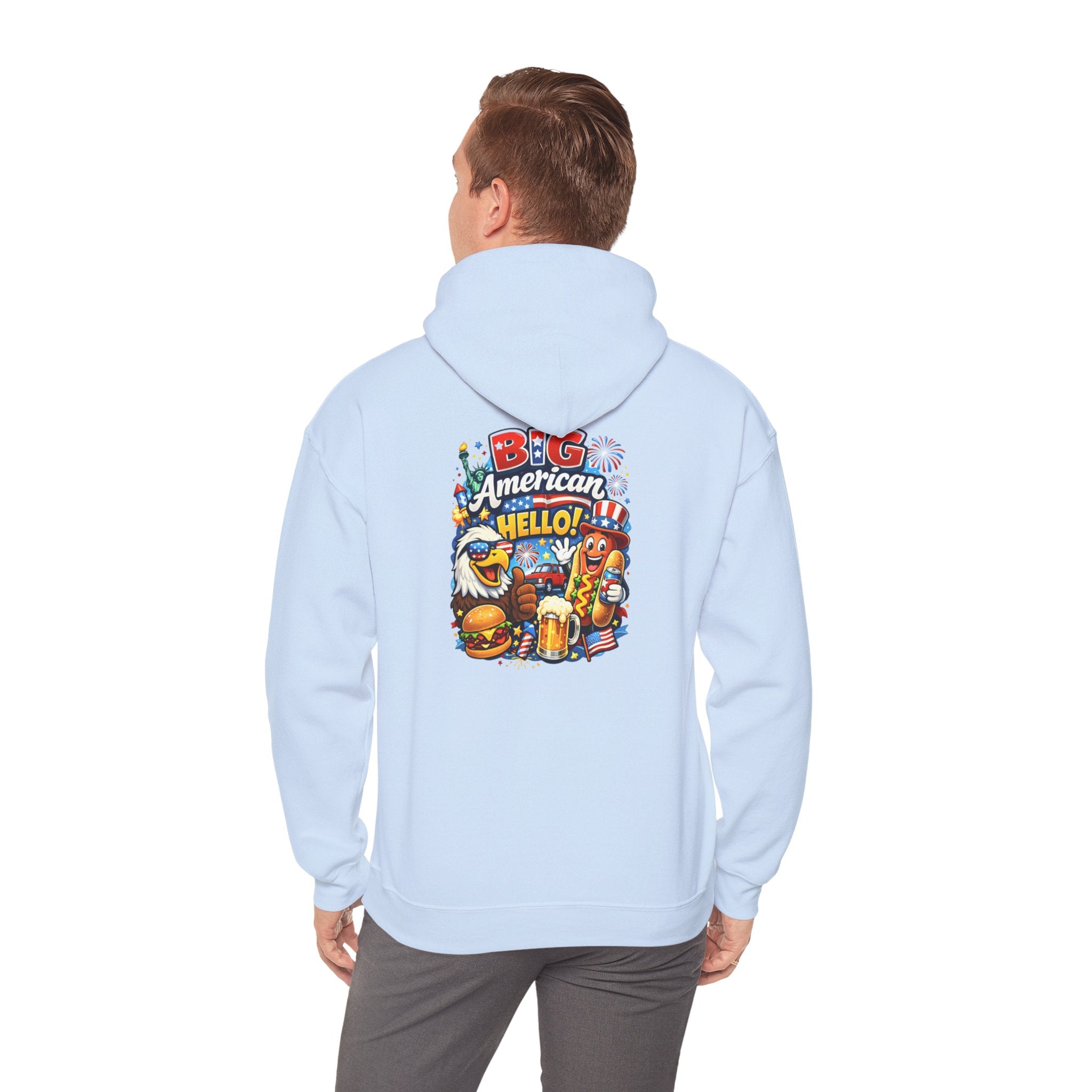 Big American Hello Funny Hoodie