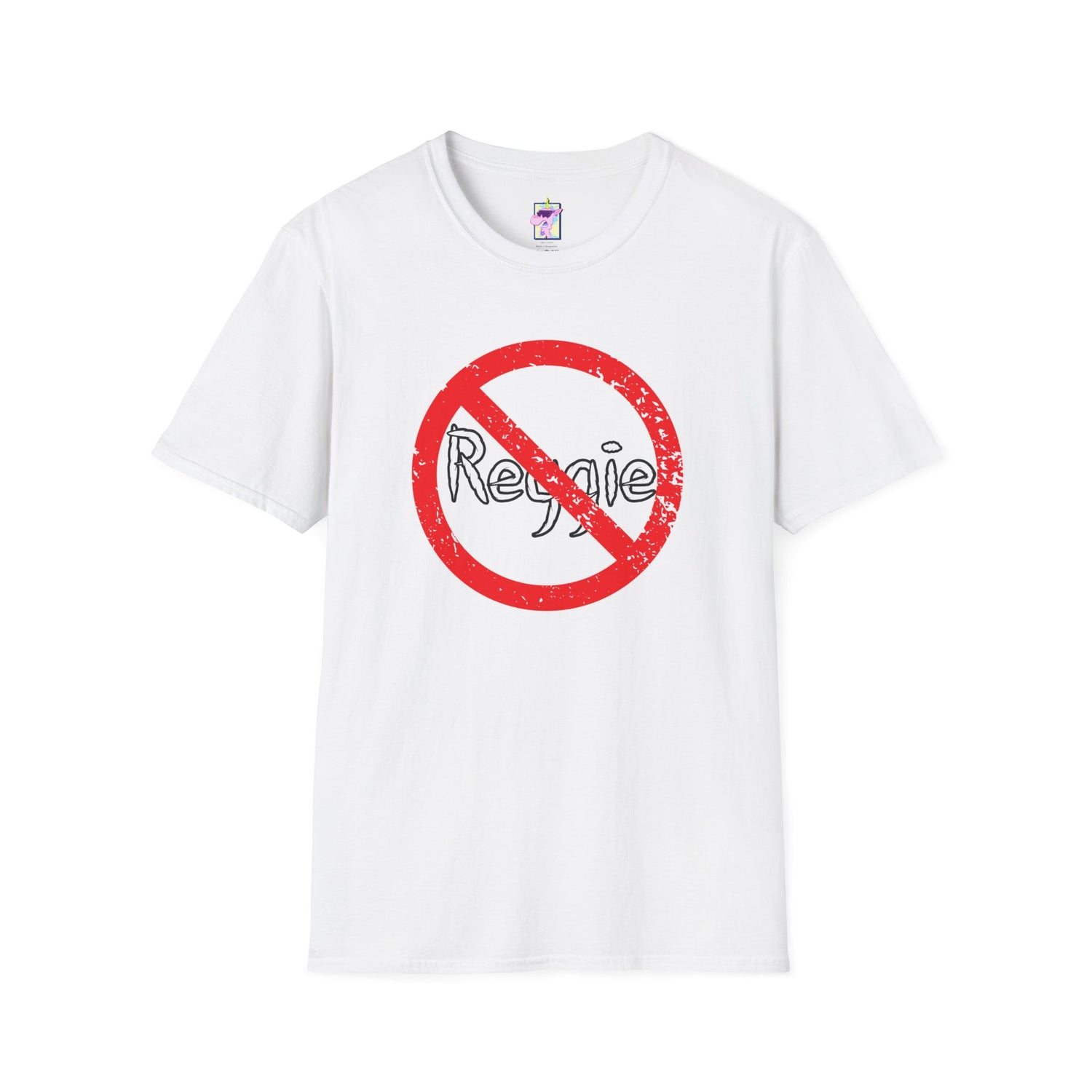 No Reggie Graphic Tee (Red Prohibition Sign)