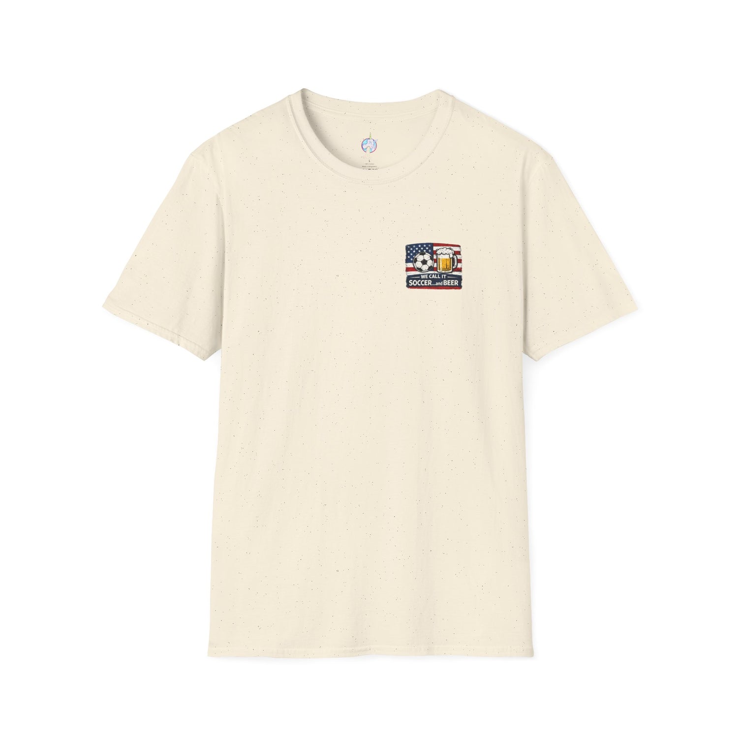 Soccer and Beer T-Shirt — American Flag Soccer Ball &amp; Beer Graphic Tee