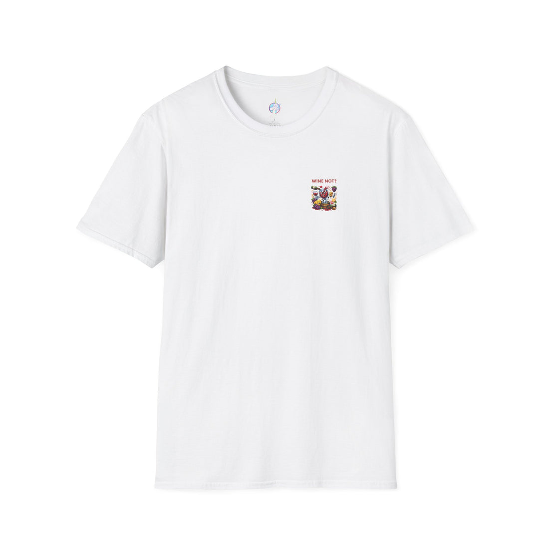 Wine Not? Graphic T-Shirt — Funny Wine Glass &amp; Grapes Tee