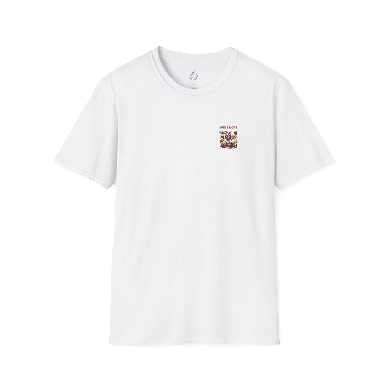 Wine Not? Graphic T-Shirt — Funny Wine Glass &amp; Grapes Tee