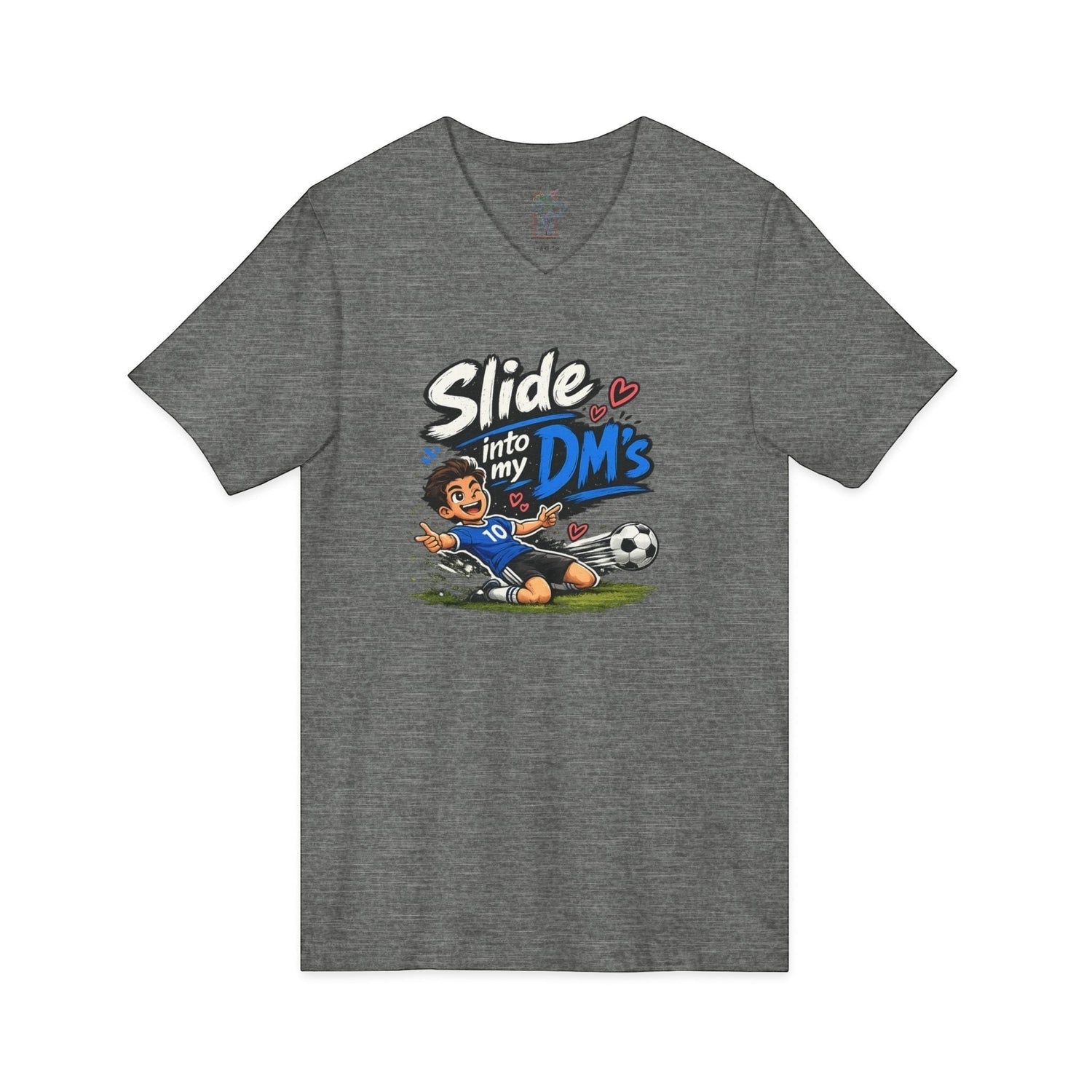 Slide Into My DMs Soccer V-Neck Tee