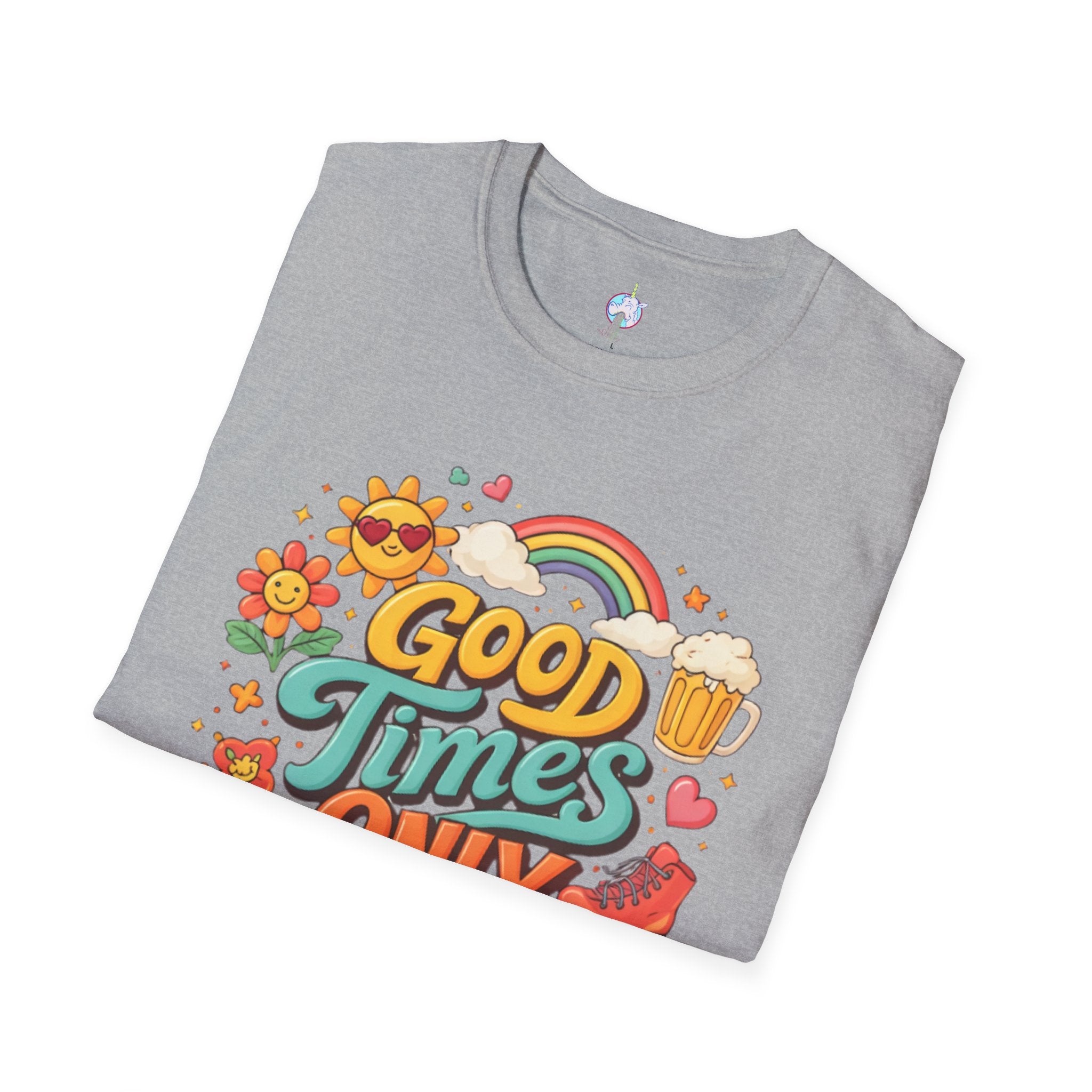 Good Times Only T-Shirt — Retro Roller &amp; Sunshine Graphic Tee