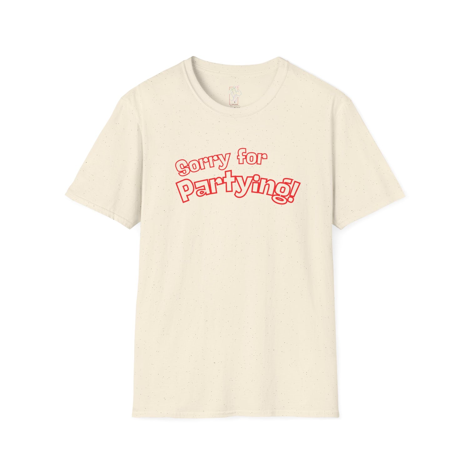 Sorry for Partying! Graphic T-Shirt — Funny Retro Pink Text Tee