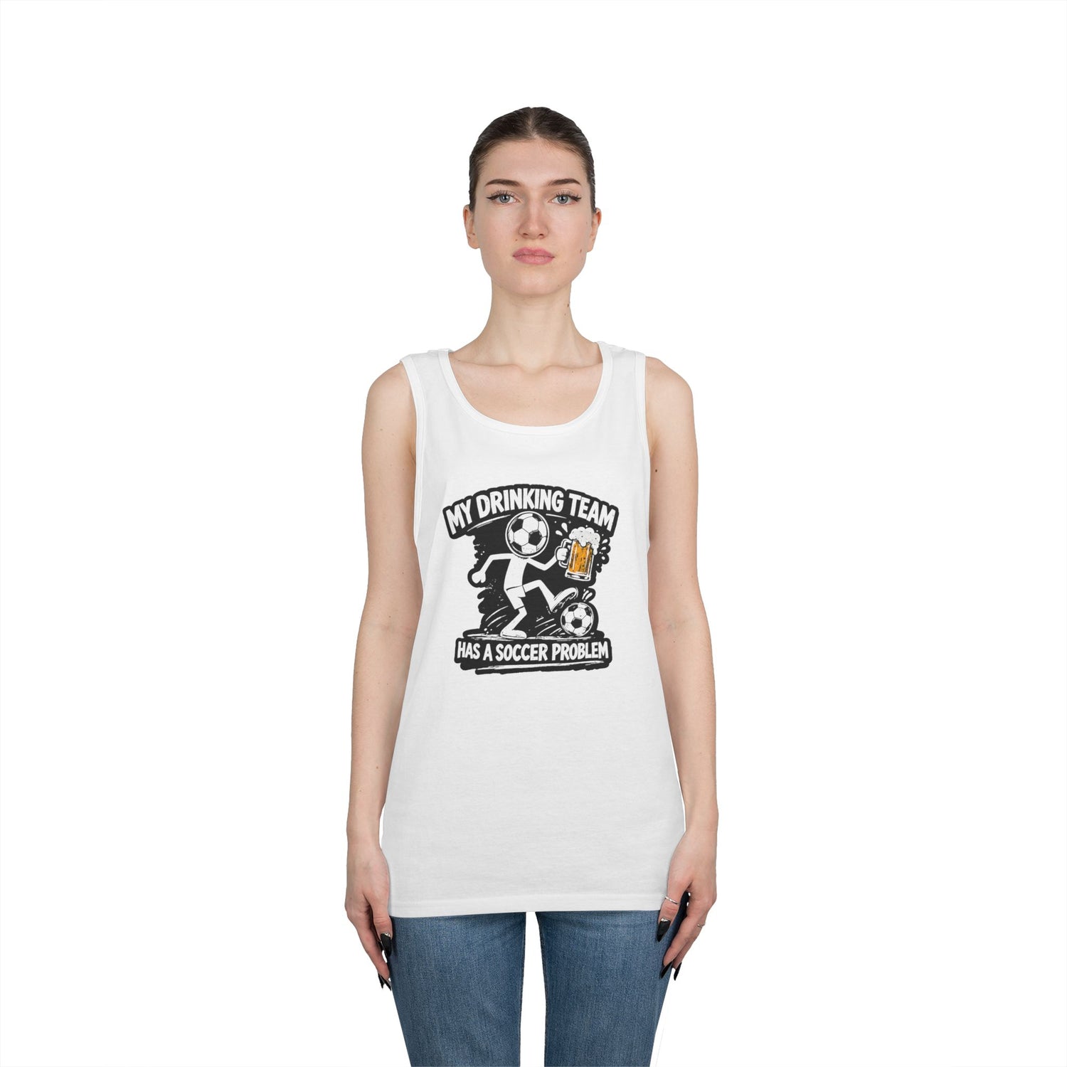 Soccer Drinking Team Tank Top — "My Drinking Team Has a Soccer Problem"