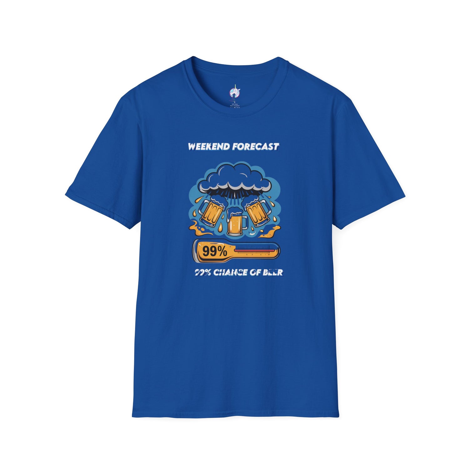 Weekend Forecast Tee — "99% Chance of Beer" Graphic T-Shirt