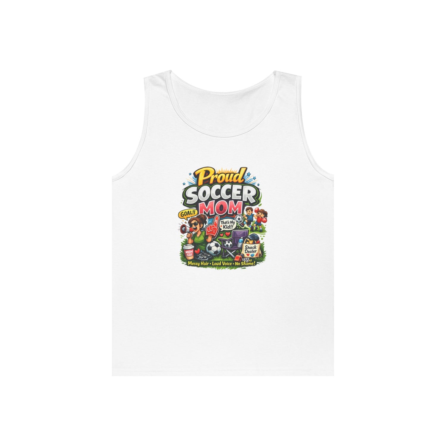 Proud Soccer Mom Dad Funny Tank Top