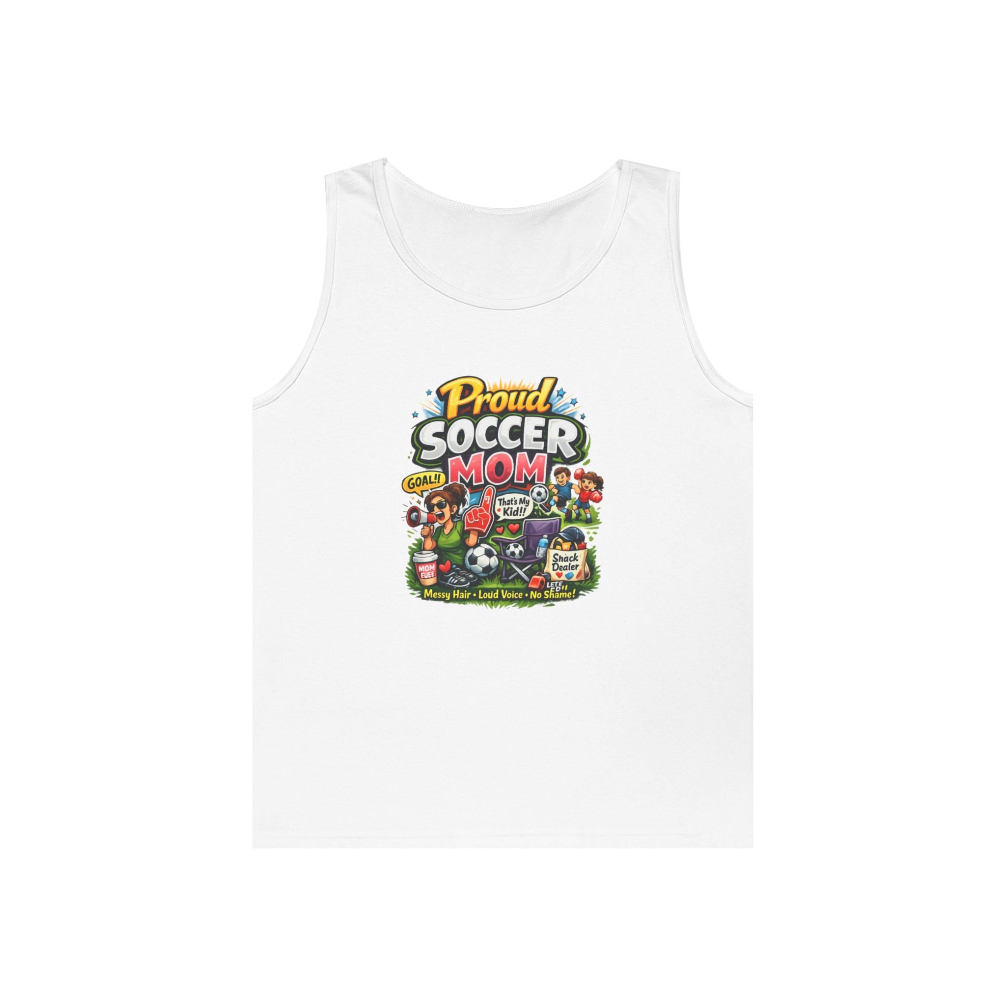 Proud Soccer Mom Dad Funny Tank Top