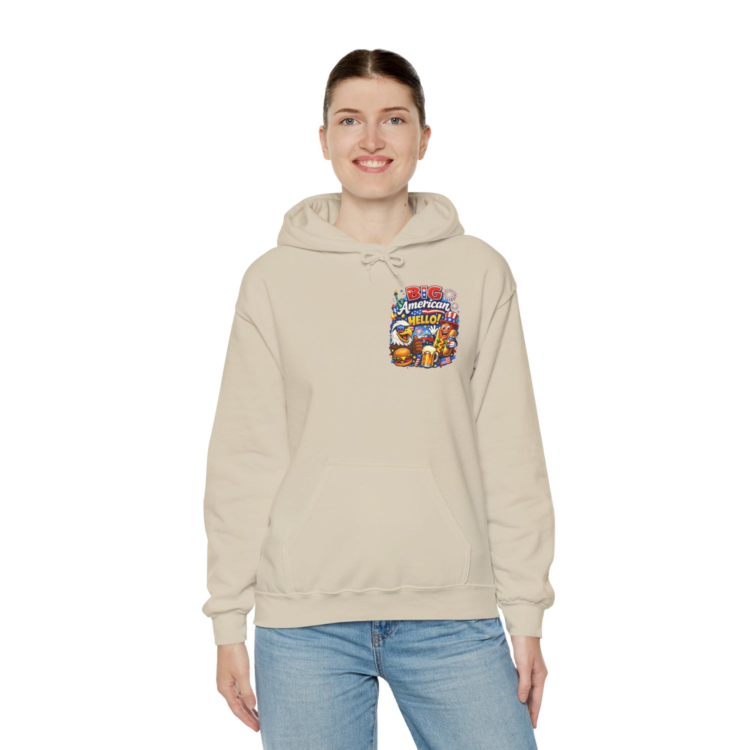 Big American Hello Funny Hoodie