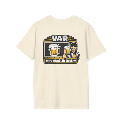 VAR "Very Alcoholic Review" Soccer T-Shirt — Beer Referee Graphic Tee
