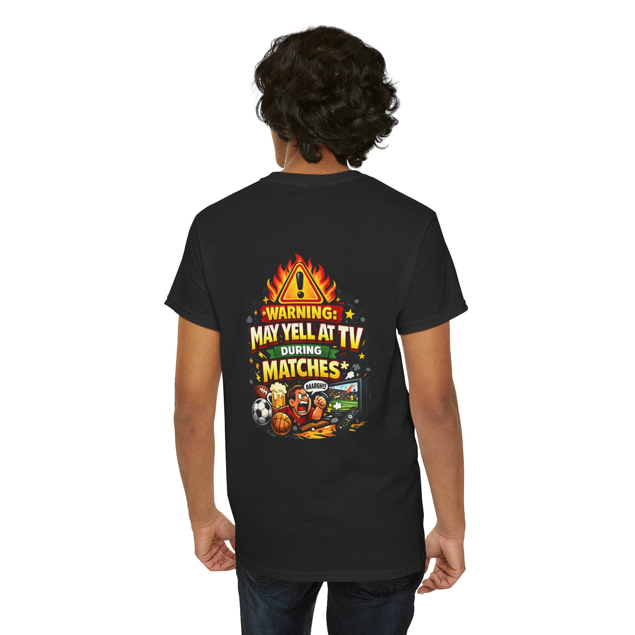 Warning May Yell At TV During Matches Funny T-Shirt