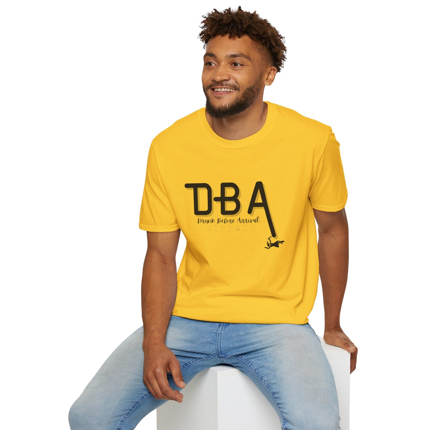Drunk Before Arrival Funny T-Shirt — Bold Party Tee